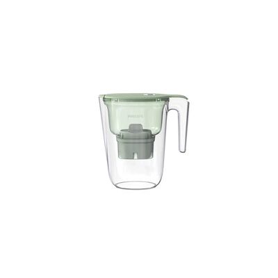 image Philips Mayflower Carafe filtrante AWP2935GNT/10 à débit rapide - Vert pastel - 2,6 l - Filtre le Chlore, calcaire, métaux lourds et microplastiques