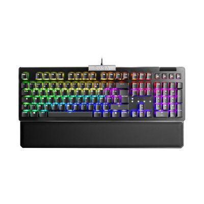 image EVGA Z15 RGB Gaming Keyboard, RGB Backlit LED, Hot Swappable Mechanical Kailh Speed Silver Switches (Linear)