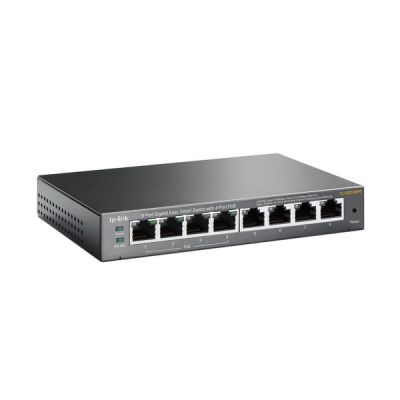 image TP-Link Switch PoE (TL-SG108PE V4) 8 ports Gigabit, 4 ports PoE-, 64W pour tous les ports PoE, Boitier Métal, Gestion intelligente, idéal pour créer un réseau de surveillance polyvalent et fiable