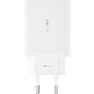 image OPPO - Chargeur Secteur SuperVOOC 2.0 GaN Mini 65W, Chargeur Ultra Rapide, Taille Compacte, Chargeur Téléphone Portable Universel, Rétro-Compatible, Sécurisé, Port USB-A, Blanc