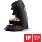 image produit Philips SENSEO Original Plus Machine à café à dosettes, Crema Plus, Sélecteur d'intensité Technologie Booster d'arômes, Produit vert, Noir intense (CSA210/61)