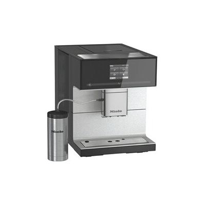 image Miele CM 7350 CoffeePassion Machine à Café Automatique, OneTouch for Two, AromaticSystem, 8 profils utilisateurs, DoubleShot, CupSensor, compatible WiFi, Cappuccinatore, Noir Obsidien