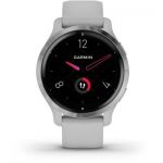 image produit Garmin Venu 2S - Montre connectée GPS multisports avec écran AMOLED, autonomie longue durée (10 jours) - Silver avec bracelet gris - Boîtier 40 mm