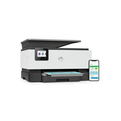 image HP OfficeJet Pro 9012e Imprimante tout-en-un Jet d'encre couleur - 6 mois d'Instant ink inclus avec HP+ (A4 Copie Chargeur de documents Scan recto verso Fax USB Wifi Bac grande capacité 250 feuilles)