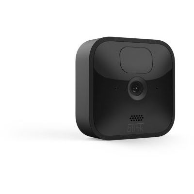 image Blink Outdoor, Caméra de surveillance HD sans fil, résistante aux intempéries, Kit 1 caméra + Blink Mini, Caméra d'intérieur connectée compacte à brancher, fonctionne avec Alexa