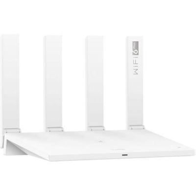 image HUAWEI AX3-3000 Mbps/Dual Band WiFi Router, Dual-Core Wi-FI 6+, WiFi Speed up to 2402Mbps/5GHz+574Mbps/2.4GHz, 1 Gigabit WAN Port, 3 Gigabit LAN Ports, Parental Control, Guest Wi-FI, Blanc