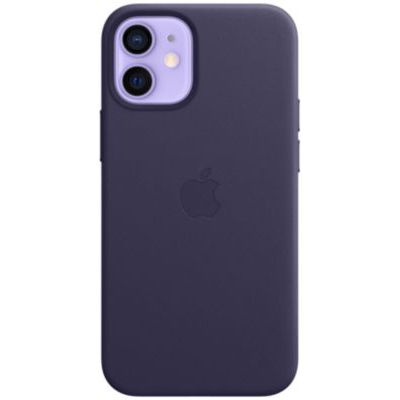 image Apple Coque en Cuir avec MagSafe (pour iPhone 12 Mini) - Violet Profond