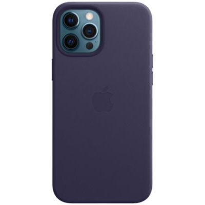 image Apple Coque en Cuir avec MagSafe (pour iPhone 12 Pro Max) - Violet Profond