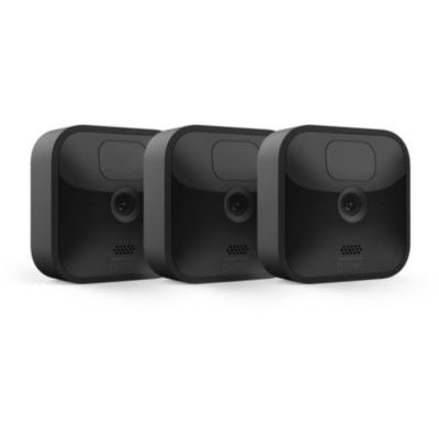 image Blink Outdoor, Caméra de surveillance HD sans fil + Echo Show 5 (2e génération, modèle 2021) | Anthracite | Kit 3 caméras