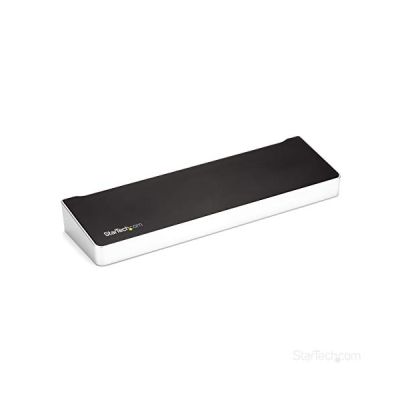 image StarTech.com Station d'Accueil USB-C 4K, Station d'Accueil pour Moniteur Triple UHD 4K, Mac & Windows, USB C vers HDMI & DisplayPort, 100W Power Delivery, Hub 5x USB 5Gbps