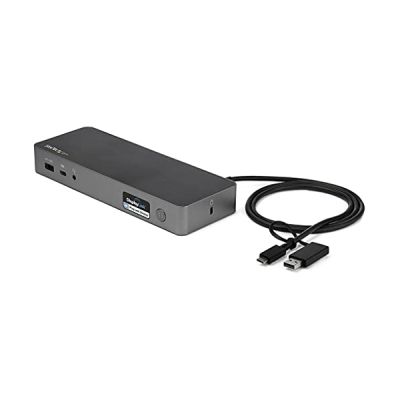 image StarTech.com Station d'Accueil Universelle pour Ordinateur Portable, Station d'Accueil Hybride USB-C & USB-A, Dual 4K DP & HDMI, 60W PD, Mac / Windows / Chrome OS, 4x USB 5Gbps Hub, GbE