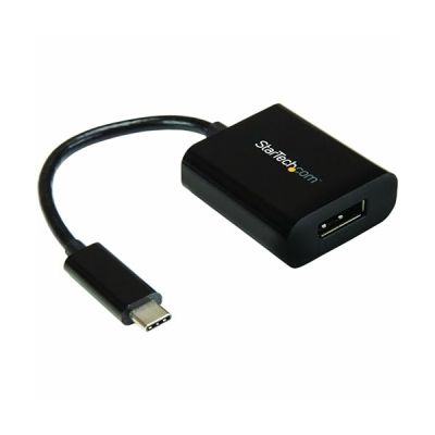 StarTech.com Adaptateur USB-C vers DisplayPort - 4K 60Hz/8K 30Hz - Dongle USB Type-C vers DP 1.4 HBR2 - Adaptateur USB-C Vidéo Compact (DP Alt Mode) - Compatible Thunderbolt 3 - Noir (CDP2DP)