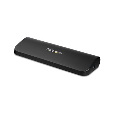 StarTech Dock USB-A Double Écran, HDMI, DVI, VGA, 3x USB-A, GbE, Audio | Station d'accueil double écran, Câble hôte 0,9m inclus, Compatible écrans VGA et DVI, Windows et macOS
