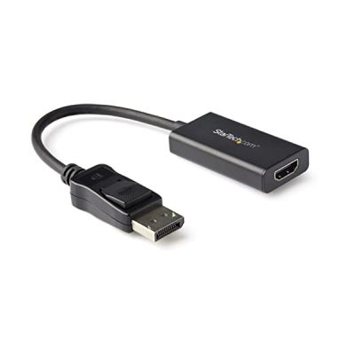 image StarTech.com Adaptateur DisplayPort vers HDMI 4K 60 Hz avec HDR - Convertisseur DP 1.4 vers HDMI 2.0b - Noir (DP2HD4K60H)