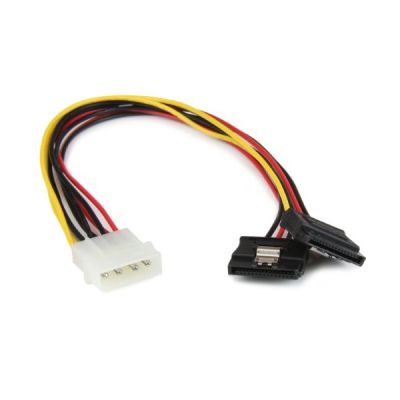 image StarTech.com Câble adaptateur d'alimentation interne LP4 (4 broches) - Mâle vers 2x SATA femelle - 30 cm (PYO2LP4LSATA)