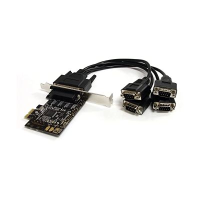 StarTech.com Carte PCI Express avec 4 Ports DB-9 RS232 - Adaptateur PCIe Série - UART 16550 (PEX4S553B)