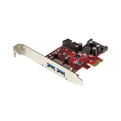 StarTech.com Carte contrôleur PCI Express à 4 ports USB 3.0 (5Gbps) - 2 externes 2 internes - Adaptateur PCIe avec alimentation SATA (PEXUSB3S2EI)