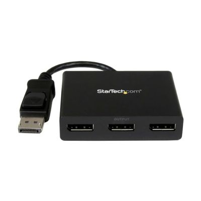 StarTech.com Répartiteur DisplayPort 1.2 à 3 ports, Adaptateur Multi-Moniteur DisplayPort vers 3x DP, Hub MST Double pour Ordinateur 4K 30Hz et 1080p 60Hz - Windows Uniquement (MSTDP123DP)