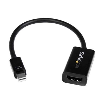 image StarTech.com Adaptateur mini DisplayPort vers HDMI - Dongle Convertisseur Adaptateur d'Écran mDP 1.2 vers HDMI - pour Ultrabook/Ordinateur Portable – 4K à 30 Hz - Noir (MDP2HD4KS)