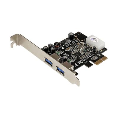 image StarTech.com Carte Contrôleur PCI Express vers 2 Ports USB 3.0 (5Gbps) avec UASP - Alimentation LP4 (PEXUSB3S25)