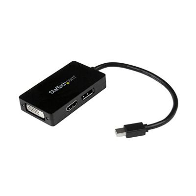 image StarTech.com Adaptateur mDP 3 en 1 - Adaptateur Audio/Vidéo de Voyage - Hub Convertisseur Multiport Mini DP vers Écrans Multiples DisplayPort, DVI ou HDMI (MDP2DPDVHD)