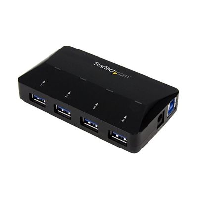 StarTech Hub USB 3.0 4 Ports 5Gbps, Port Charge Rapide 2,4A (ST53004U1C)