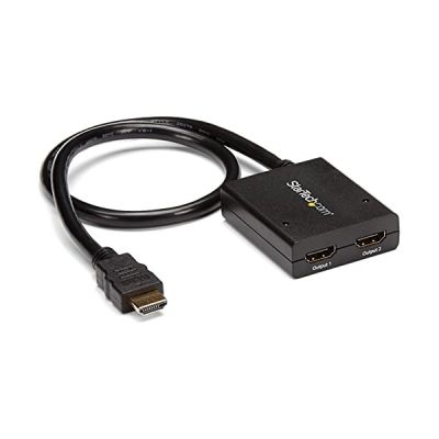 image StarTech.com Splitter vidéo HDMI 4K à 2 ports - Répartiteur HDMI 1 x 2 alimenté par USB ou adaptateur d'alimentation (ST122HD4KU)