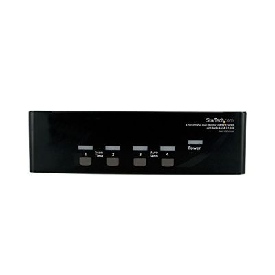 image StarTech.com Commutateur KVM USB et double écran DVI / VGA à 4 ports avec audio et hub USB 2.0 - Switch écran clavier souris (SV431DDVDUA)