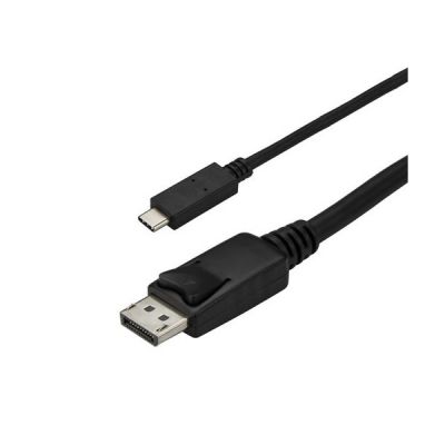 image StarTech.com Câble Adaptateur 1,8 m USB-C vers DisplayPort 1.2 4K 60Hz - Câble USB C vers DP HBR2 - Câble Vidéo USB Type-C DP Alt Mode vers Moniteur DP - Thunderbolt 3 - Noir (CDP2DPMM6B)