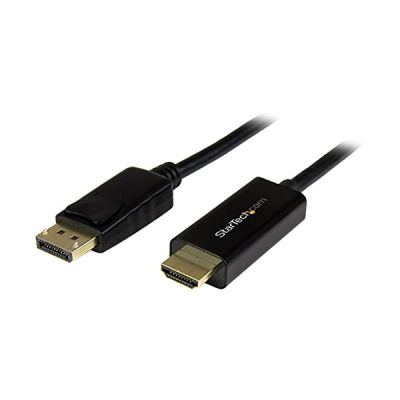 image StarTech.com Câble DisplayPort vers HDMI 2m - 4K 30Hz - Adaptateur DP vers HDMI - Convertisseur pour Moniteur DP 1.2 à HDMI - Connecteur DP à Verrouillage - Cordon Passif DP vers HDMI (DP2HDMM2MB)