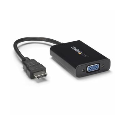 StarTech Adaptateur HDMI vers VGA avec Audio, 1920x1080, Noir (HD2VGAA2)