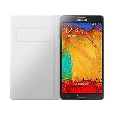 image Samsung EFWN900B Etui Portefeuille en cuir pour Samsung Galaxy Note 3 Blanc