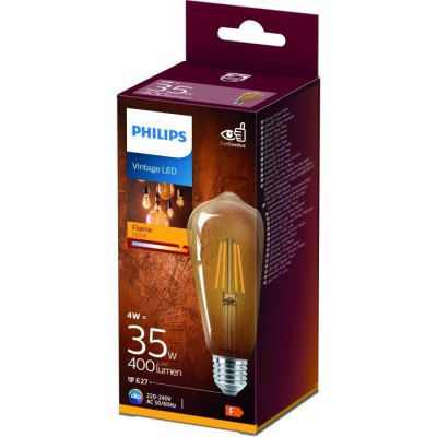 image Philips LED Classic E27 Vintage Lampe décorative vintage en forme de goutte Doré clair Blanc chaud 35 W