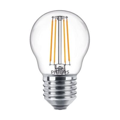 image Philips ampoule LED Sphérique E27 40W Blanc Chaud Claire, Verre