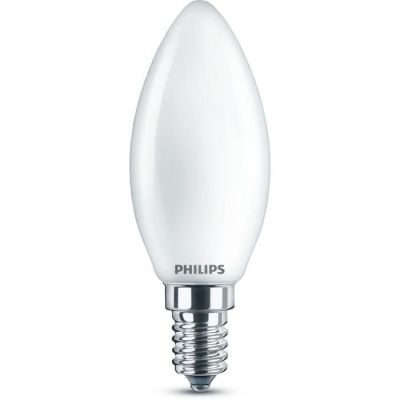 image Philips ampoule LED Flamme E14 40W Blanc Chaud Dépolie, Verre, Lot de 2 & Ampoule LED Flamme E14 25W Blanc Chaud Dépolie, Verre, Lot de 2