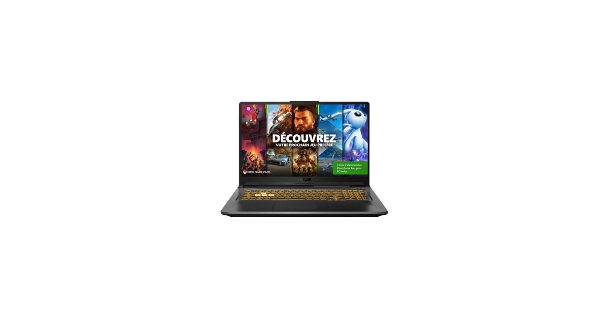 PC Portable Asus TUF F17 i7 11Gén 16Go 512Go SSD Noir