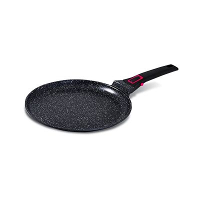 Baumalu - Crêpière Granit Pro Ø 28 cm - Aluminium Forgé - Noir