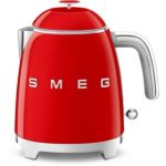 image produit Smeg, Petite Bouilloire Électrique KLF05RDEU 0,8 L, Filtre Inox, Arrêt Automatique de Sécurité, Indicateur de Niveau d'Eau, Base Antidérapante et Range Cordon Intégré, Puissance 1400W, Rouge - livrable en France