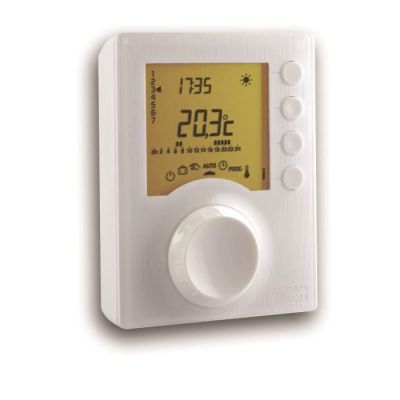 image Delta Dore Thermostat filaire programmable Tybox 1117 pour chaudières, pompes à chaleur et poêles à bois. Programmation | Gestion du chauffage - 6053005, Blanc, Taille unique