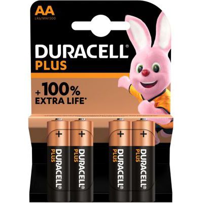 image Duracell Plus Power Piles Alcalines type AA, Lot de 4 piles
