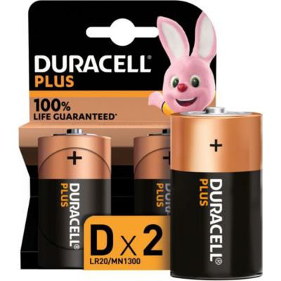 image Duracell Plus Power Pack de 2 Piles Alcalines Type D