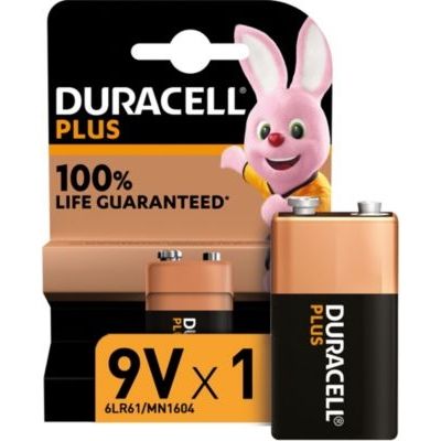 image Duracell Pile 6LR61/MN1604 9V BL/1 Plus 100%