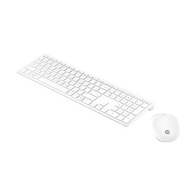 image HP Pavilion 800 - Ensemble Clavier et Souris - sans Fil - Anglais - Blanc - pour OMEN Obelisk by 875, 15, 27, Envy x360, Pavilion Gaming 15, 690, TG01, Spectre x360