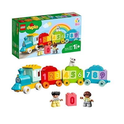 LEGO Duplo Le Train des Chiffres - Apprendre à Compter 10954 | Jouet pour fille ou garçon dès 1 an, jeu éducatif pour bébé, 2 figurines & briques avec chiffres, idée cadeau, 23 pièces