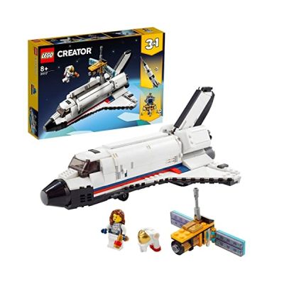 LEGO 31117 Creator 3-en-1 L'Aventure en Navette Spatiale Jouet Fusée Enfant et Atterrissage Lunaire – Construction de Véhicules