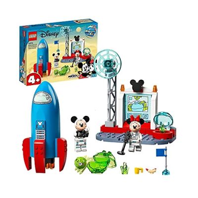 image LEGO 10774 Disney La fusée Spatiale de Mickey et Minnie Mouse Figurine Alien, Jouet Enfants 4 Ans et Plus