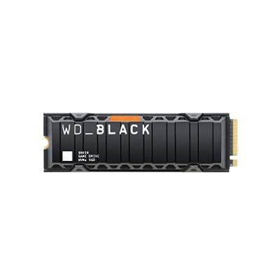 WD_BLACK SN850 2 To - SSD NVMe Gaming avec dissipateur thermique – Fonctionne avec PS5; M.2 2280; Technologie PCIe Gen4, jusqu’à 7000 Mo/s en lecture