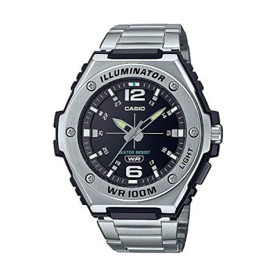 image Casio Hommes Analogique-Numérique Quartz Montre avec Bracelet en Acier Inoxydable