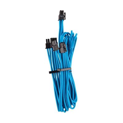 image Câbles PCIe (connecteur double) type 4 Gen 4 à gainage individuel CORSAIR Premium – bleus