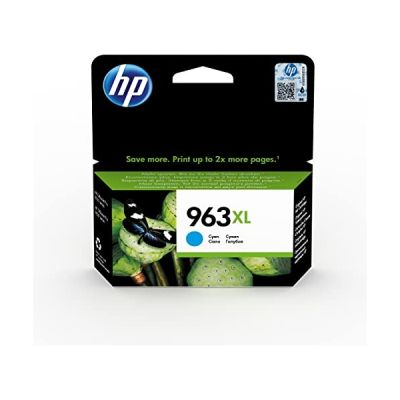 image HP 963XL 3JA27AE, Cartouche d'encre cyan authentique, grande capacité, pour imprimantes Tout-en-un HP OfficeJet Pro 9010 / 9020